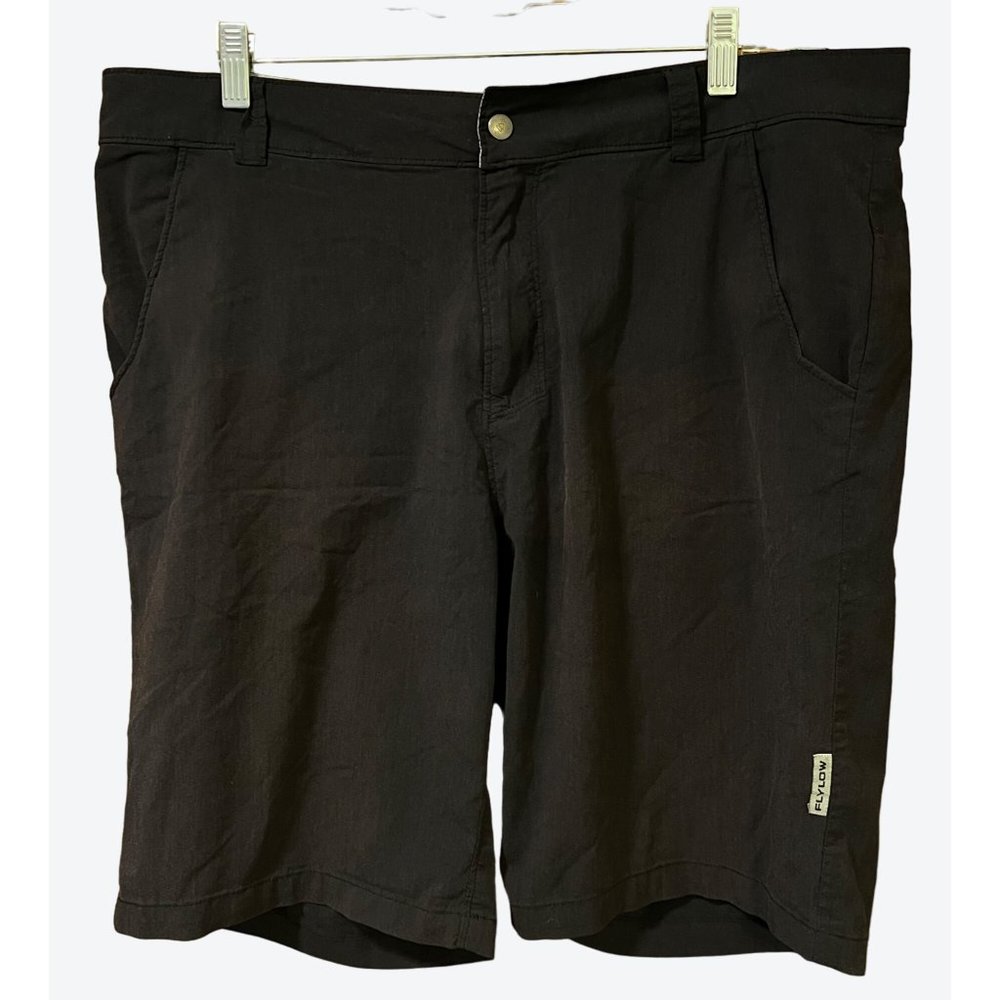 Flylow Men's Muted Black Lightweight Hiking Shorts 36" x 9"
